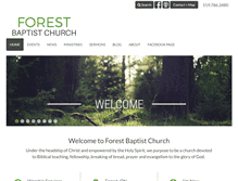Tablet Screenshot of forestbaptist.ca